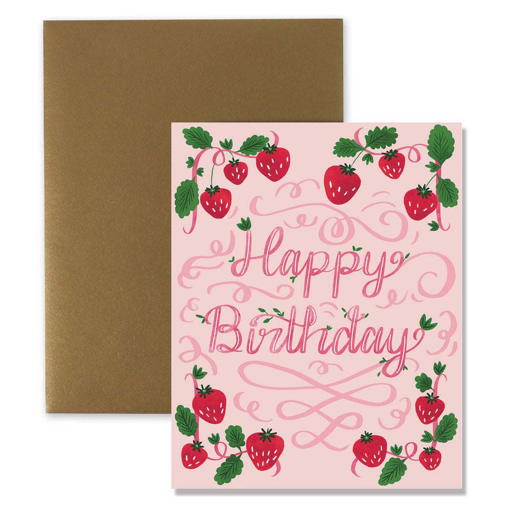 Strawberry Fields Birthday Card