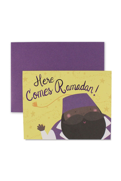 Ramadan Greeting Card featuring the Ramadan Drummer by Hello Holy Days!